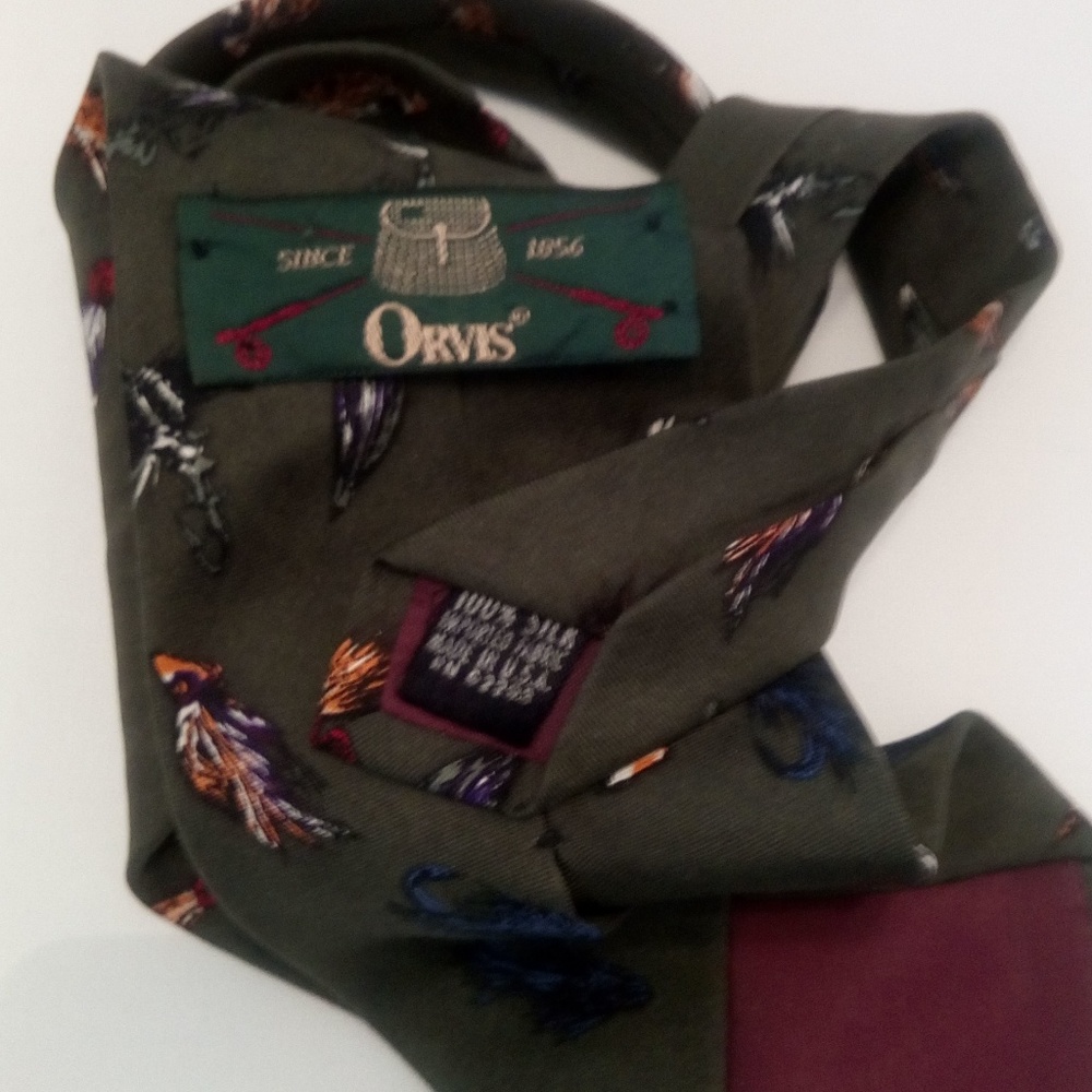 Orvis silk neck tie
